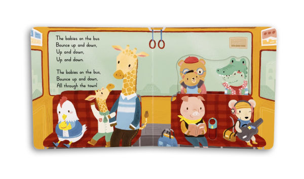 The Wheels on the Bus: (A Classic Nursery Rhyme Board Book with Interactive Sliders and QR Code for Instrumental and Vocal Versions - For Babies and Toddlers)