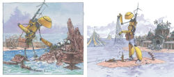 Alternative view 2 of The Last Zookeeper: (A Wordless Environmental Adventure Picture Book About a Futuristic Noahs Ark and Endangered Animal Rescue - For Kids Ages 5-9 in Grades K-4)