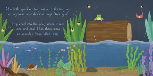 Five Speckled Frogs: (A Classic Nursery Rhyme Board Book with Interactive Sliders and QR Code for Instrumental and Vocal Versions - For Babies and Toddlers)