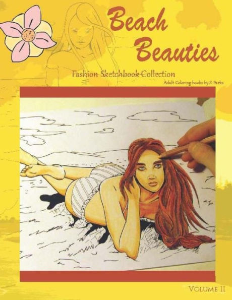 Beach Beauties: Adult Coloring Book
