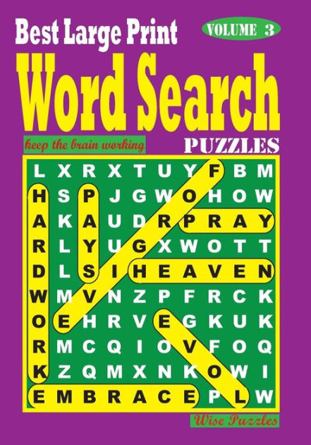 Best Large Print Word Search Puzzles, Vol. 3 by Wise Puzzles, Paperback ...