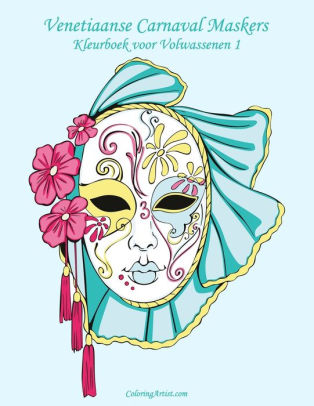 Wonderlijk Venetiaanse Carnaval Maskers Kleurboek voor Volwassenen 1 by Nick AZ-44
