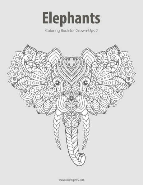 Elephants Coloring Book for Grown-Ups 2