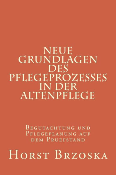 Neue Grundlagen des Pflegeprozesses in der Altenpflege: Begutachtung und Pflegeplanung auf dem Pruefstand