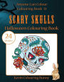 Scary Skulls Halloween Colouring Book: 24 designs