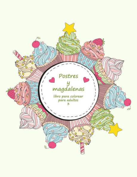 Postres y magdalenas libro para colorear para adultos 3