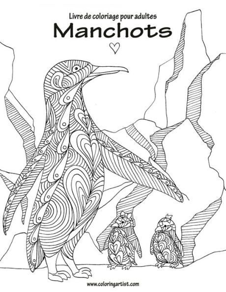 Livre de coloriage pour adultes Manchots 1