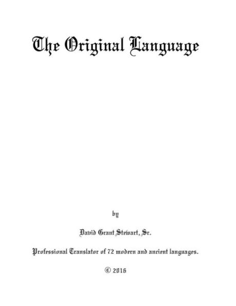 The Original Language