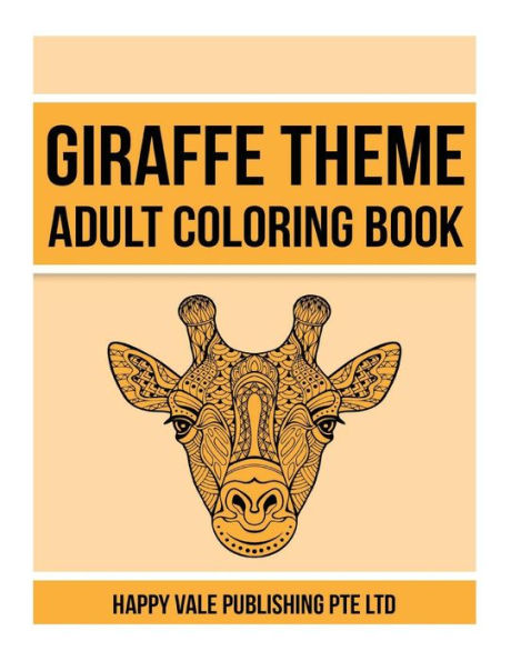 Giraffe Theme Adult Coloring Book