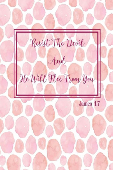 Resist the devil, and he will flee from you: Bible Verse Quote Cover Composition Notebook Portable