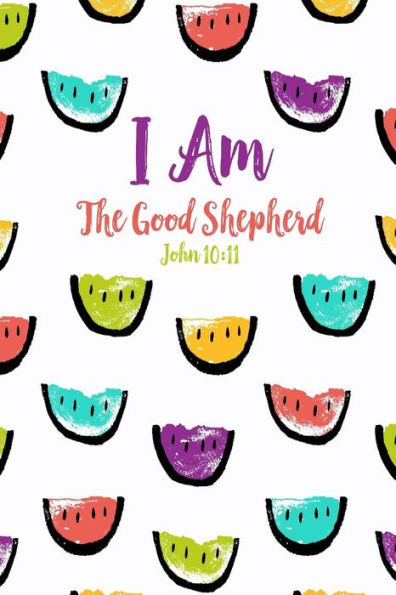 I am the good shepherd: Bible Verse Quote Cover Composition Notebook Portable