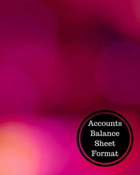 Accounts Balance Sheet Format: Balance Sheet Book