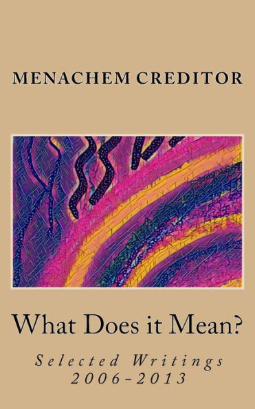 What Does it Mean?: Selected Writings 2006-2013
