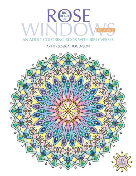 Big Book of Rose Windows: An Adult Coloring Book with Bible Verses