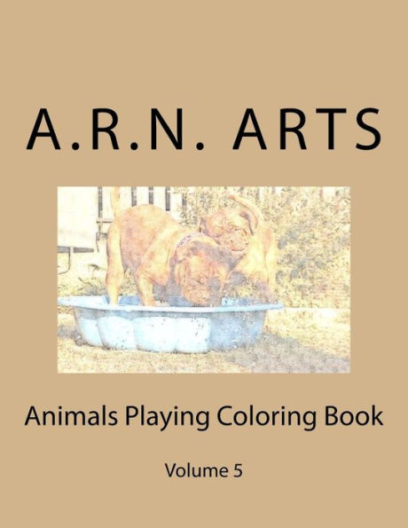 Animals Playing Coloring Book