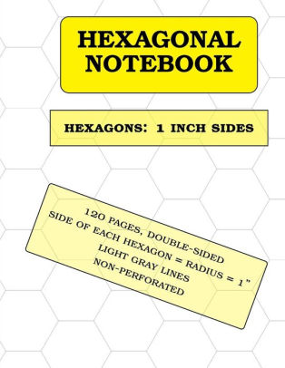 hexagonal notebook 1 inch hexagons 1 120 pages by graph paper
