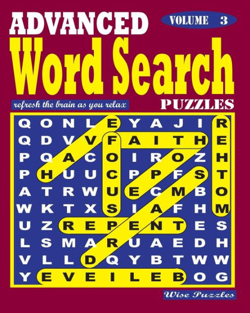 ADVANCED Word Search Puzzles. Vol. 3 by Wise Puzzles, Paperback ...