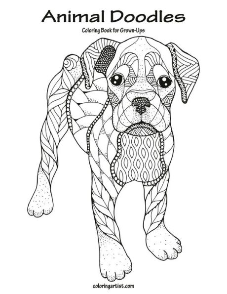 Animal Doodles Coloring Book for Grown-Ups 1
