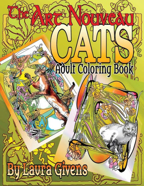 The Art Nouveau Cats Adult Coloring Book