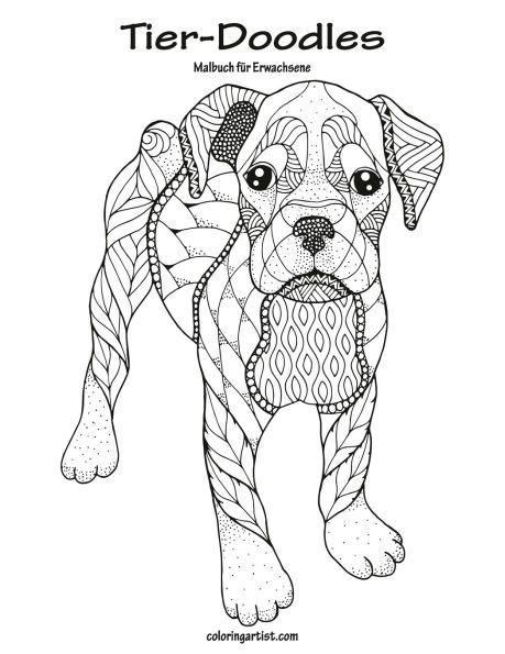 Tier-Doodles-Malbuch für Erwachsene 1
