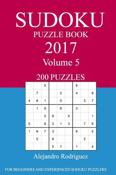 Sudoku Puzzle Book: 2017 Edition - Volume 5