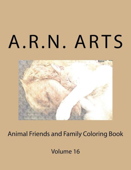 Animal Friends and Family Coloring Book: Volume 16