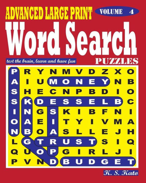 ADVANCED LARGE PRINT Word Search Puzzles. Vol. 4