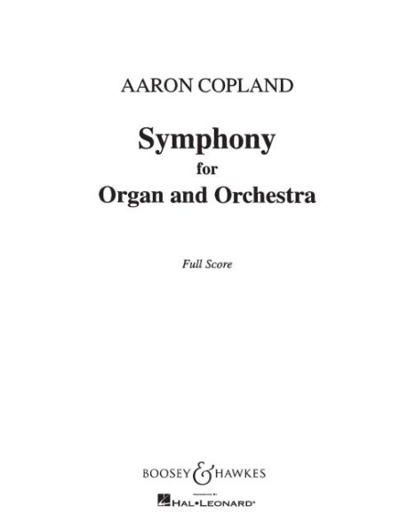 Symphony for Organ and Orchestra: Full Score