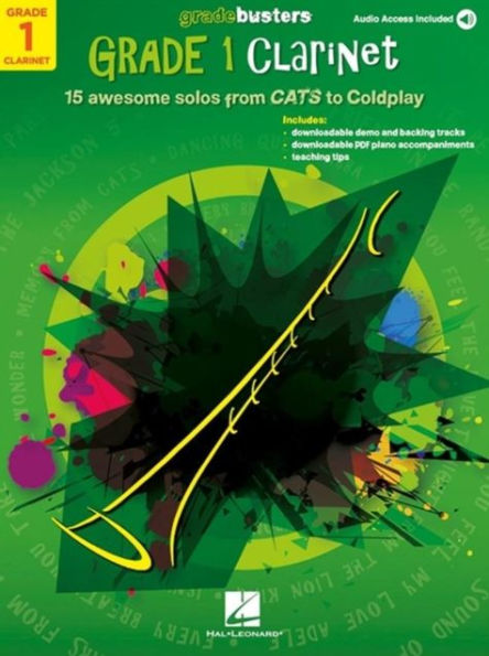 Gradebusters Grade 1 - Clarinet: 15 Awesome Solos from Cats to Coldplay