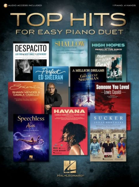 Top Hits for Easy Piano Duet with Recorded Accompaniments Book/Online Audio