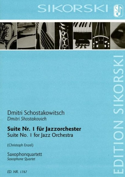 Suite No. 1 for Jazz Orchestra: Saxophone Quartet Score and Parts