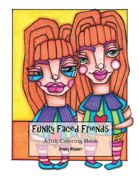 Funky Faced Friends: Artist's Coloring Book