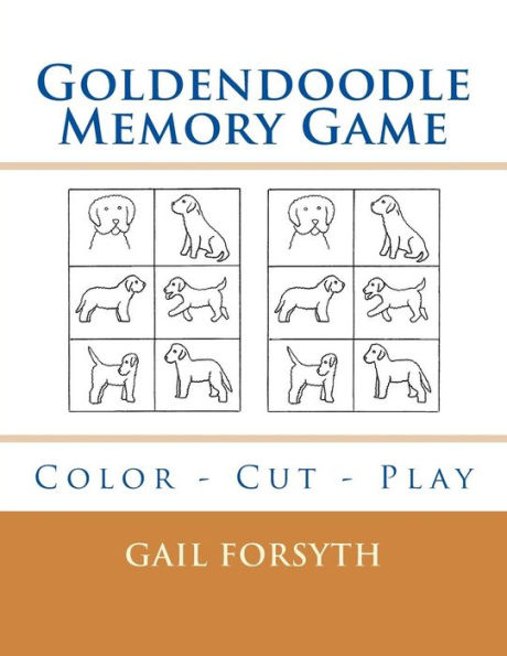 Goldendoodle Memory Game: Color - Cut - Play