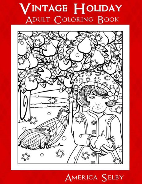 Vintage Holiday: Adult Coloring Book