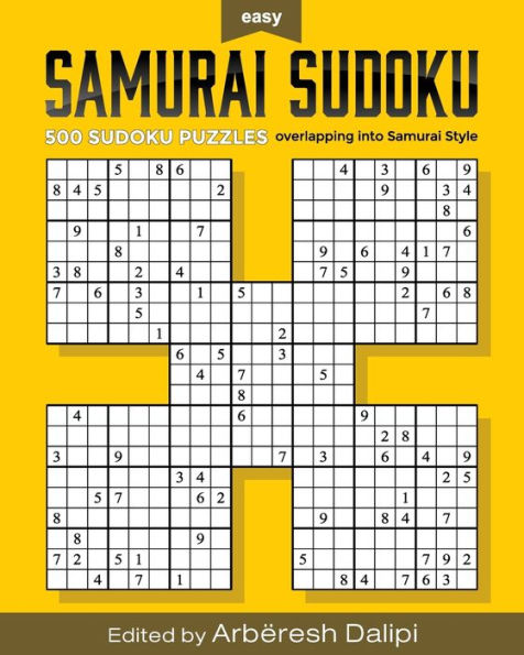 Samurai Sudoku Puzzle Book: 500 Easy Puzzles overlapping into 100 samurai style
