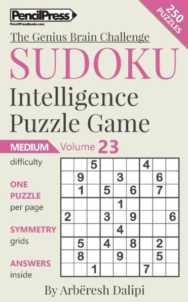 Sudoku Puzzle Books Volume 23. Medium. Sudoku Intelligence Puzzle Game