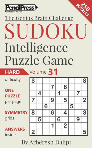 Sudoku Puzzle Books Volume 31. Hard. Sudoku Intelligence Puzzle Game