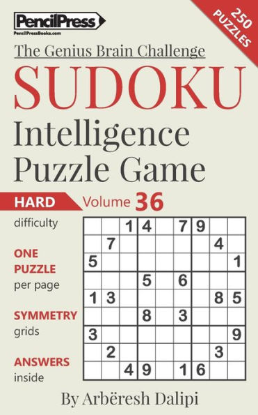 Sudoku Puzzle Books Volume 36. Hard. Sudoku Intelligence Puzzle Game
