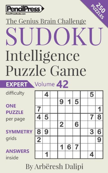 Sudoku Puzzle Books Volume 42. Expert. Sudoku Intelligence Puzzle Game