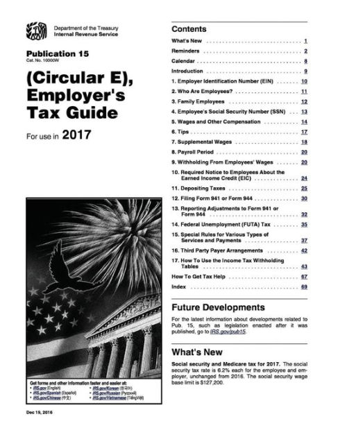 Employer S Tax Guide Publication 15