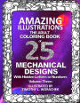 Amazing Illustrations of Mechanical Designs: Volume 3 of Hidden Letters and Numbers