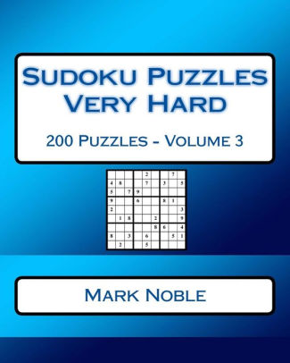 Sudoku Puzzles Very Hard Volume 3 Very Hard Sudoku Puzzles For Advanced Playerspaperback - 