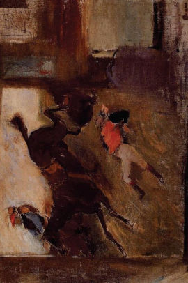 Studio Interior With The Steeplechase By Edgar Degas