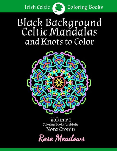 Black Background Celtic Mandalas and Knots to Color