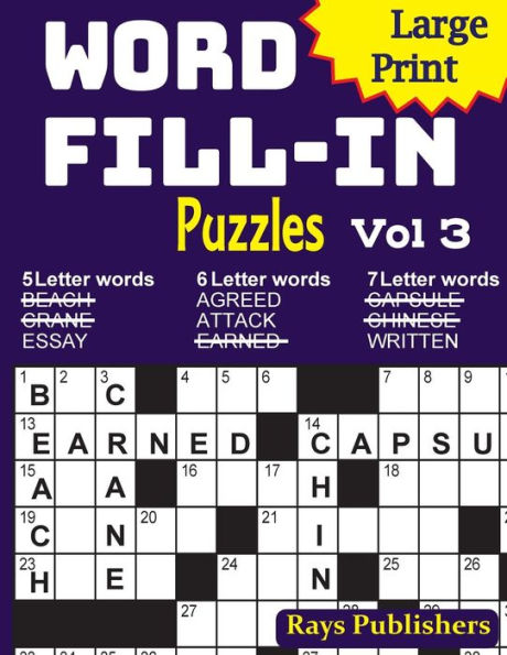 Large Print Word Fill-in Puzzles 3