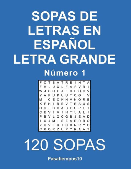 Sopas de letras en espaÃ¯Â¿Â½ol Letra Grande - N. 1