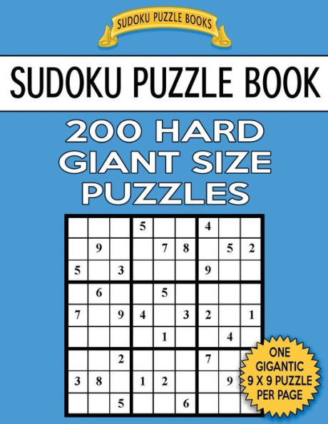 Sudoku Puzzle Book HARD Giant Size Puzzles: One Gigantic Puzzle Per Letter Size Page