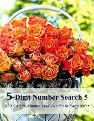 5 Digit Number Search 5 120 5 Digit Number Find Puzzles In Large Print By Puzzlefast Paperback Barnes Noble