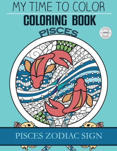 Pisces Zodiac Sign - Adult Coloring Book