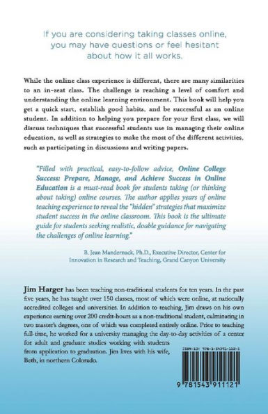 Online College Success: Prepare, Manage, And Achieve Success Education